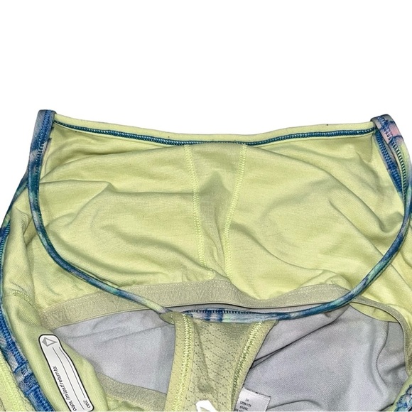 Ivivva Lululemon Lime Yellow Paint Splatter Double Dutch Bra Tank size 10 - Picture 9 of 11